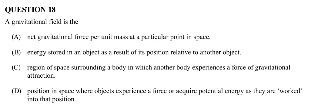 Physics 2021 Paper 1, question 18