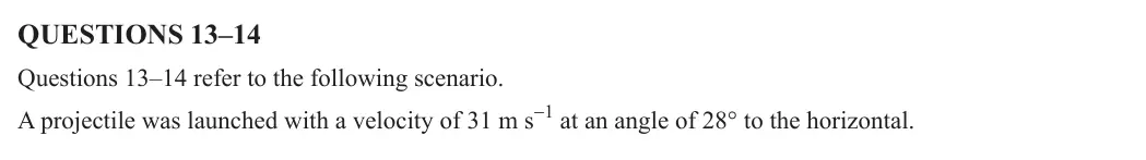 Scenario for question 13