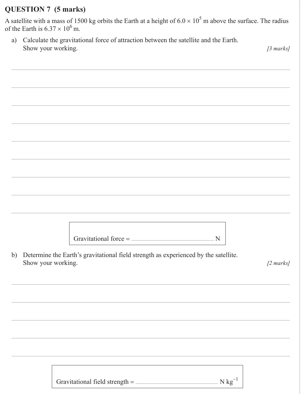 Physics 2025 Paper 2, question 7