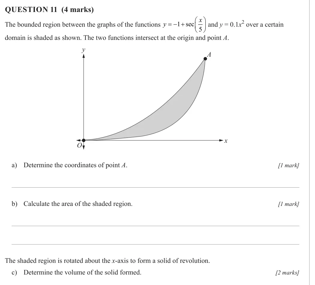 Specialist Mathematics 2023 Paper 2, question 11