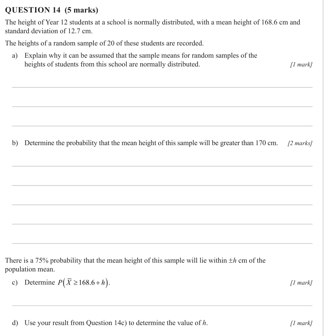 Specialist Mathematics 2024 Paper 2, question 14
