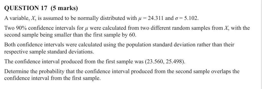 Specialist Mathematics 2025 Paper 2, question 17