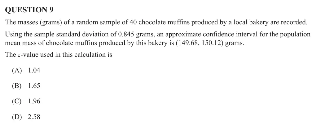 Specialist Mathematics 2025 Paper 2, question 9